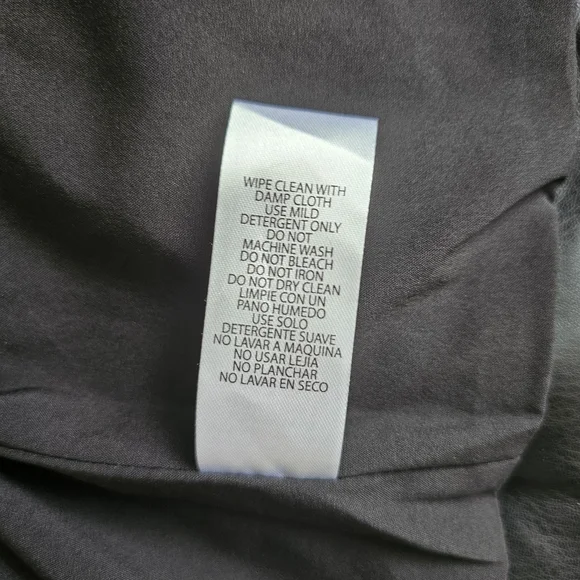 New Democracy Biker Jacket Size M Faux Leather Black Beige Zip Front Moto NWT - Picture 14 of 16